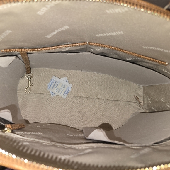 Brahmin Brown Embossed Honey Brown Gala Butterfly Satchel - Picture 4 of 7